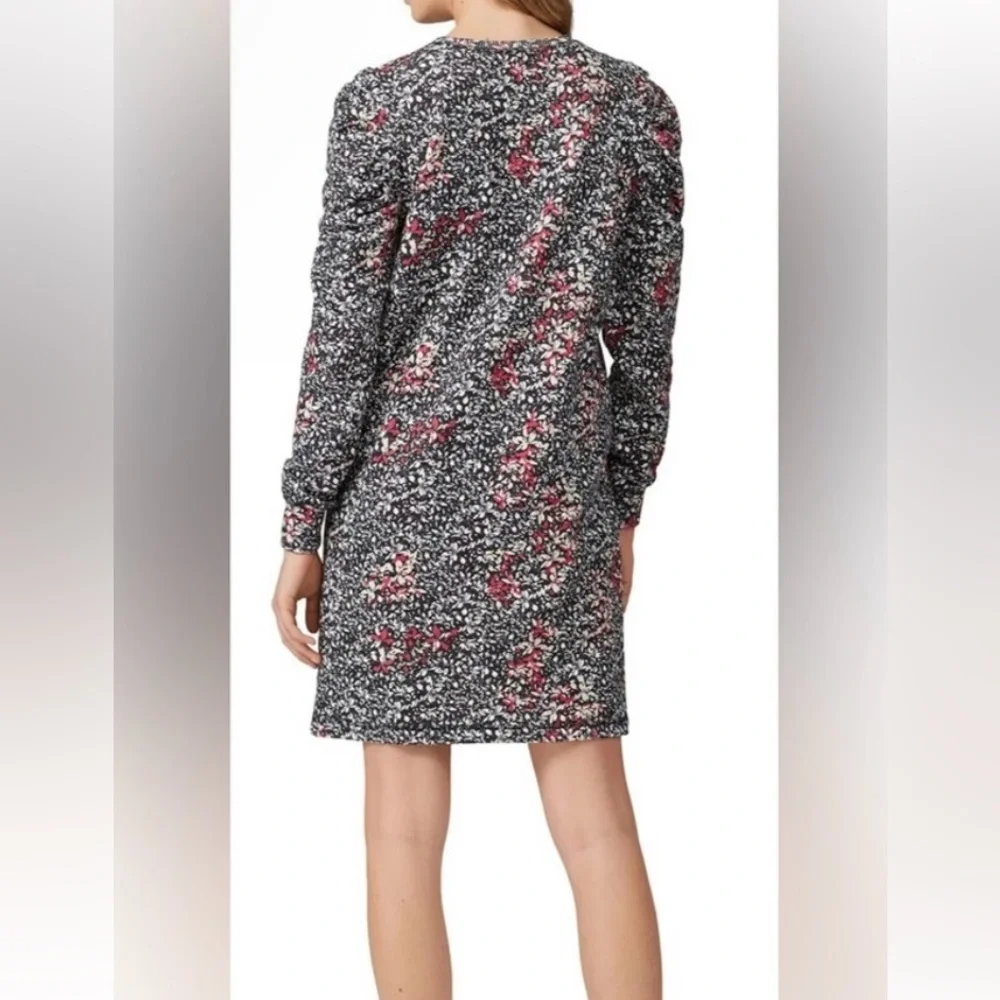 Rebecca Minkoff Black and Pink printed Long Sleeve distressed weatshirt Dress S - Picture 3 of 9